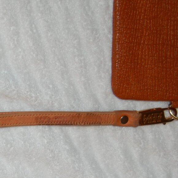 LAUDI VIDNI Rust Colored Leather Crossbody/Wristlet Purse - Picture 7 of 12